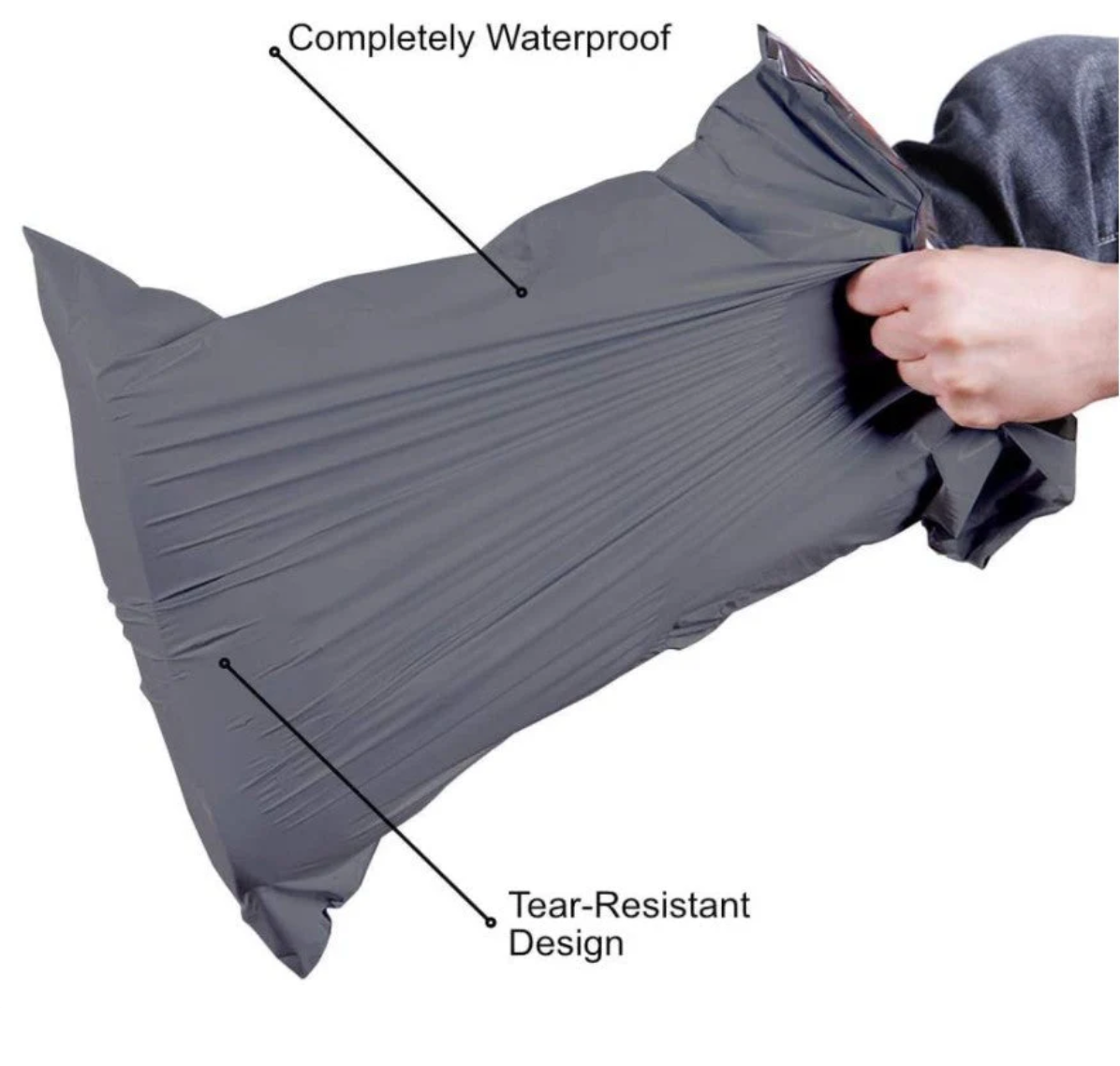 Grey Poly Mailing Bags 9x12 Inch (230x310mm) β Strong Self-Seal Postage Bags